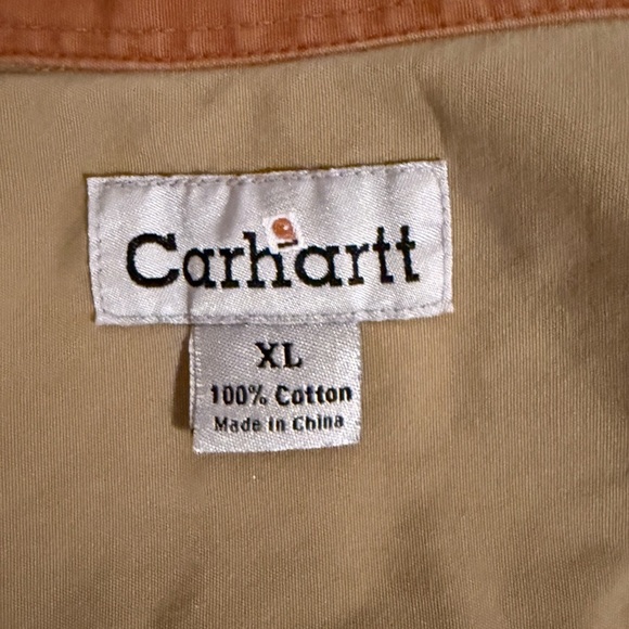 Carhartt Men's Sz XL Rugged Flex Relaxed Fit Midweight Canvas Short-Sleeve Shirt - Picture 6 of 8